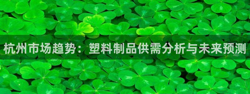 太阳游戏城app：杭州市场趋势：塑料制品供需分析与未来预测