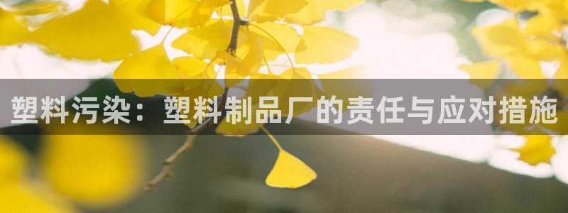 太阳集团游戏城新版138：塑料污染：塑料制品厂的责任与应对措